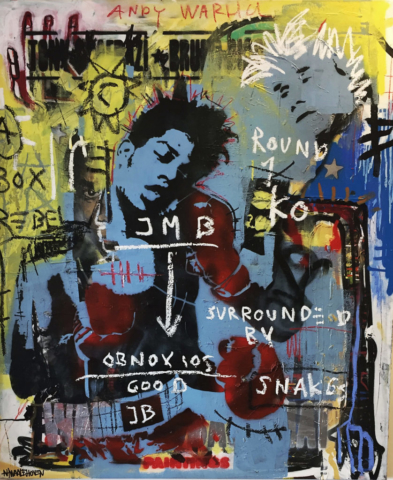 basquiat Kunstenaar artist nick twaalfhoven popart neopop moderne kunst rock art music art muziek kunst