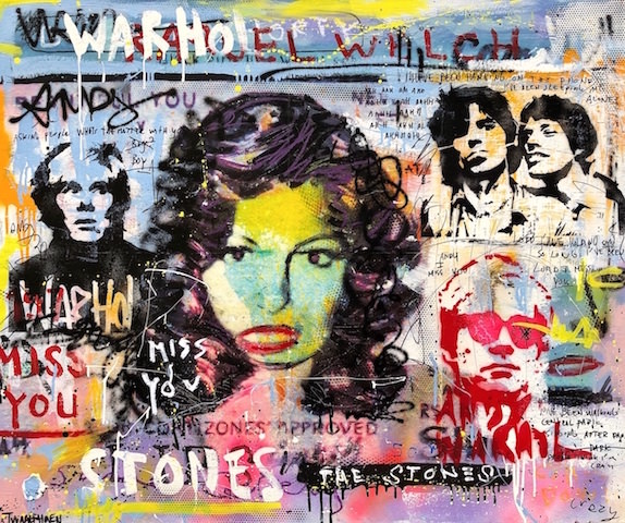 Some Girls Rolling Stones Kunstenaar artist nick twaalfhoven popart neopop moderne kunst rock art music art muziek kunst