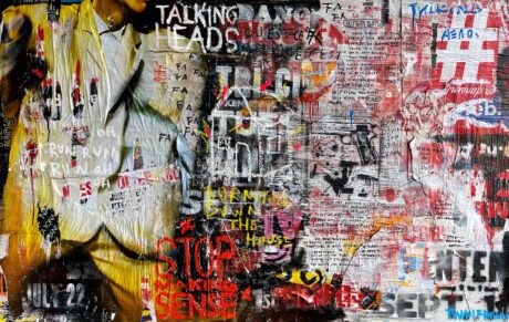 This Talking Heads painting is an original neo-pop artwork from Dutch artist Nick Twaalfhoven. Made with mixed media techniques, stretched on canvas and finished with clear varnish.